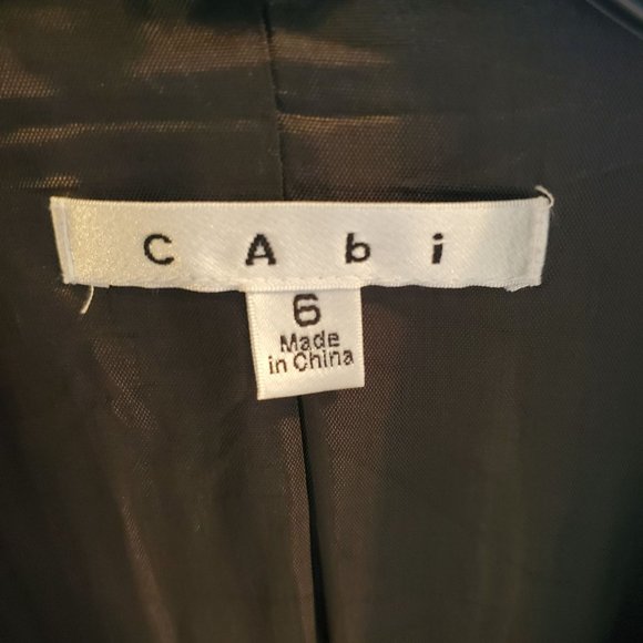 CAbi Women's Gray Pinstripe Blazer, Style #395, Sz 6, EUC - Picture 3 of 4